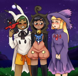 whimscott:  halloween in alola ^u^