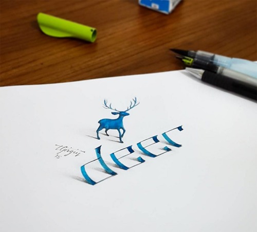 Porn mymodernmet:  New 3D Calligraphy Creations photos