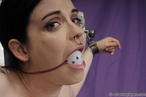 bondage-ponygirls-and-more: Today’s Theme: Huge Septum Rings (Sybil Hawthorne).More atwww.sha