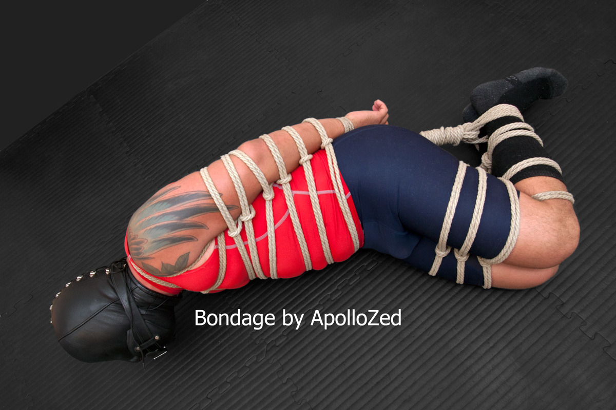 apollozed:OctoPup hogtied, hooded, and gagged