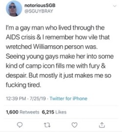 feralpunkz-deactivated20190902:i know we all love to joke about marianne williamson but for the love of all that is good and pure don’t vote for this woman in the primariesEdit: so many of you don’t know who she is, this woman is running for president