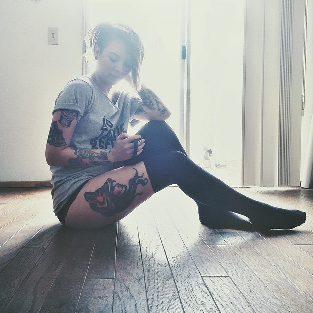 girrlscout:  early morning things with @deejaybm because we’re weird creative souls.