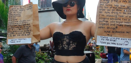 This Woman Is Wearing Lingerie in Public for a Very Important Reason&ldquo;Lingerie and feminism don