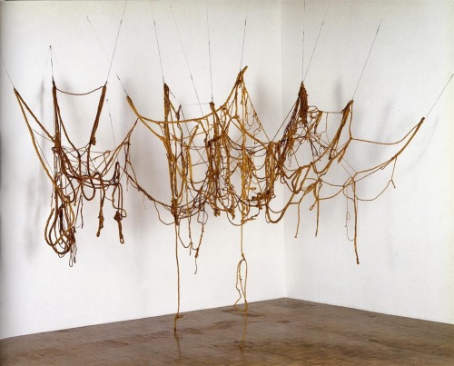 nyctaeus:Eva Hesse, Untitled (Rope Piece), latex, rope, string, wire, 1970