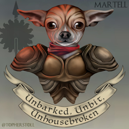 The Great Houses of Westeros as Adorable Doggos. Hopefully this takes the edge off all the inev