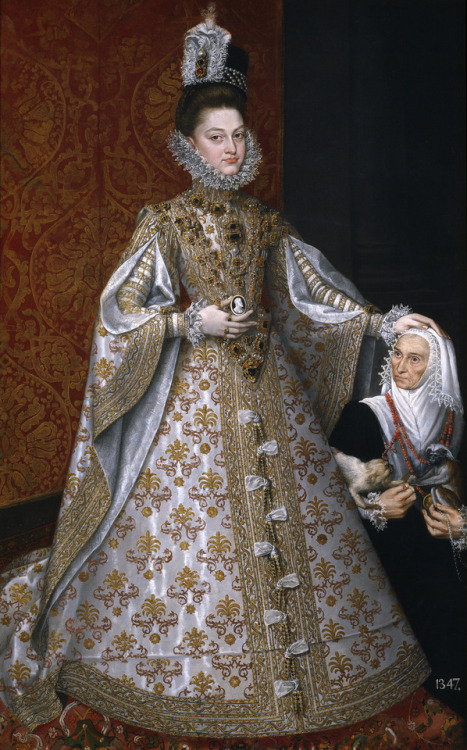 The Infanta Isabella Clara Eugenia and Magdalena Ruiz by Alonso Sánchez Coello (1585-88) (click to e