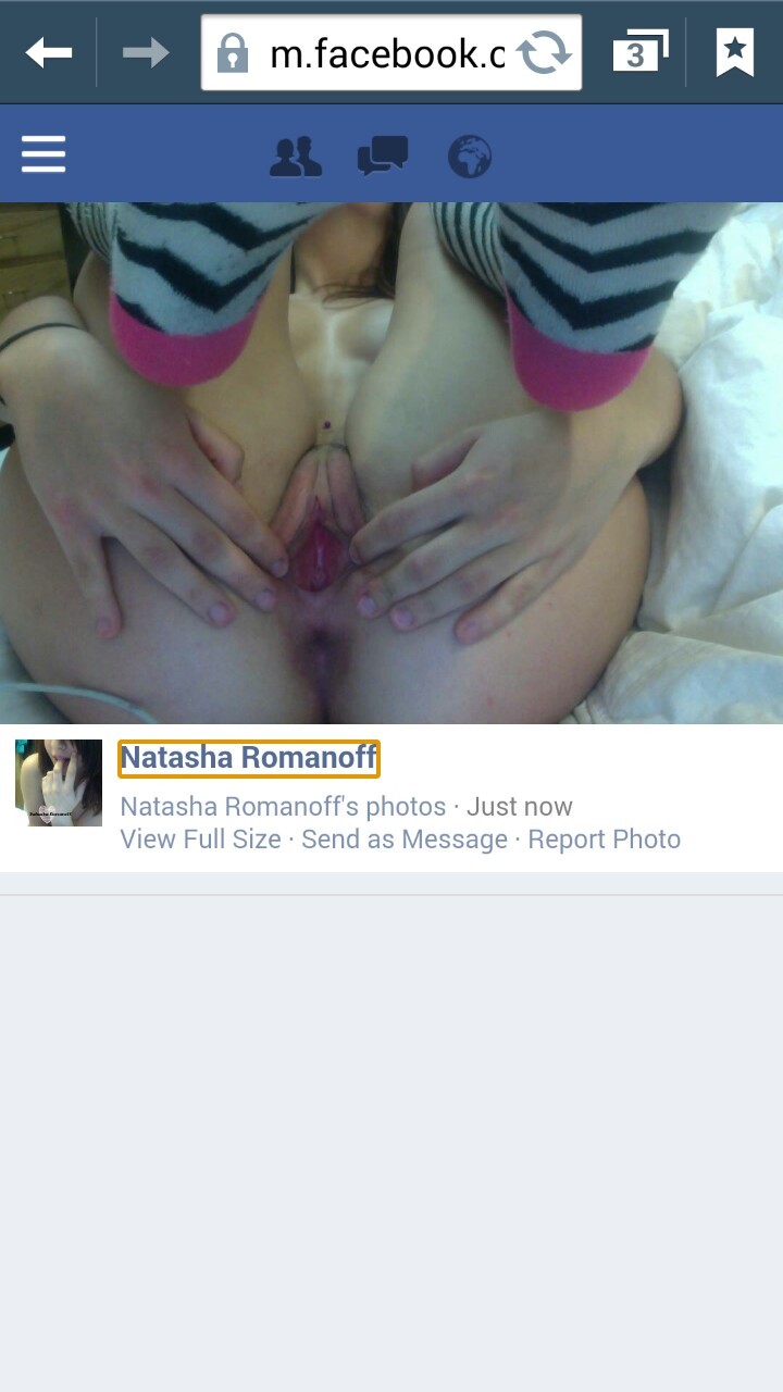stolenpicsonly:  Facebook slut Natasha Romanoff posting slutty naked pics