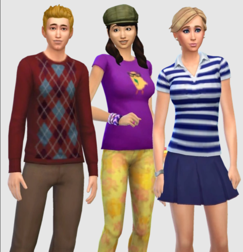 baseicsimmer:BGC CC makeovers of Maxis-created sims on the galleryThe BFF household I did a few make