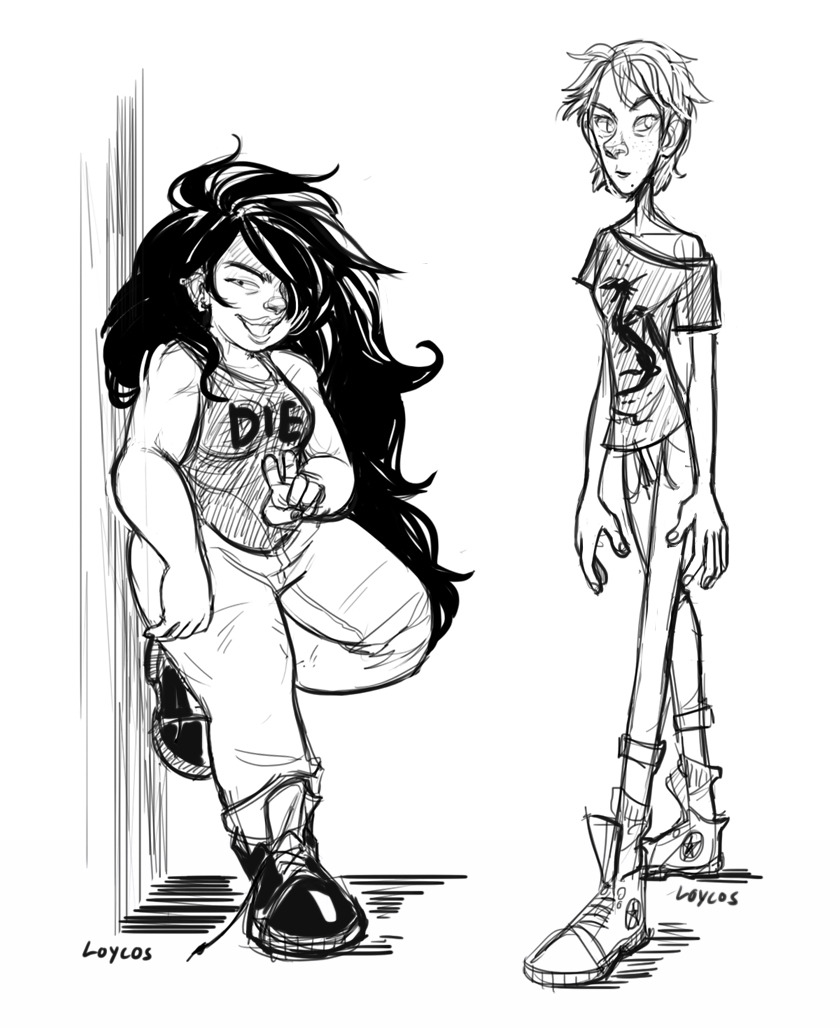loycos:  i felt like updating my human versions of pearl and amethyst… they didn’t