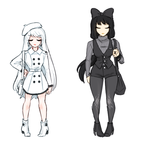 AU designs for the monos ! ♥(ruby and yang are coming up next)