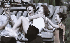 mukbangongchan:   when this wild noona attacked gongchan. 