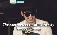 24kool:  sunggyu’s cute message to hoya 