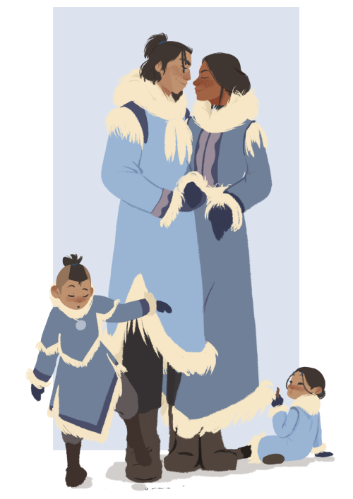 jasminedragonart:To join my airbender family print, a water tribe family. Maybe another one is on th
