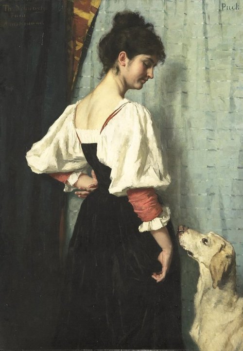 wonderwarhol - Young Italian Woman with a Dog Called Puck, by...