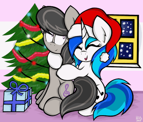askdjponyvinyl:  “If I can’t do anything for her then I will be her Santa!” — I made an animation, but as always program screwed it. Here’s png version with some shading  -> http://fav.me/d6z5t09 Merry Christmas everyone! <3 
