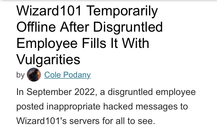 MMO Wizard101 Trolled By Strange Employee Server Messages