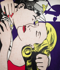 una-lady-italiana:  The Kiss - Roy Lichtenstein