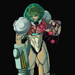 plintoon: I feel like if Samus lost her helmet she’d just make a new one from what ever was nearby rather than risk going into a gun fight without one, I mean it’s wouldn’t be perfect but it’s better than nothing