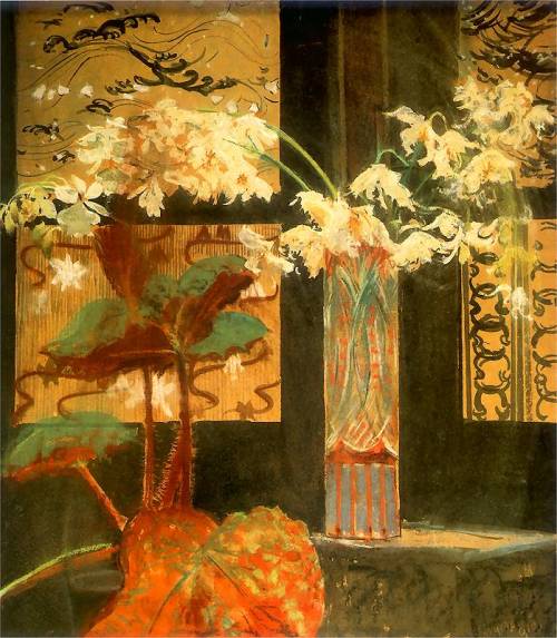 Orchids   -    Leon Jan Wyczolkowski, 1910Polish, 1852 –1936 Pastel on paper. 72 x 62 cm. National M