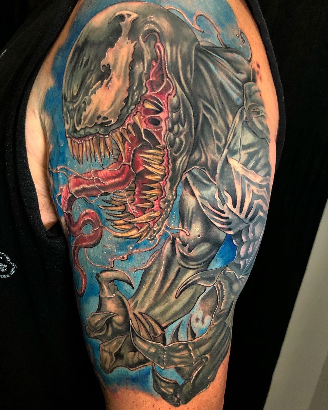 Tribal Horror CoverUp by Steve Malley TattooNOW
