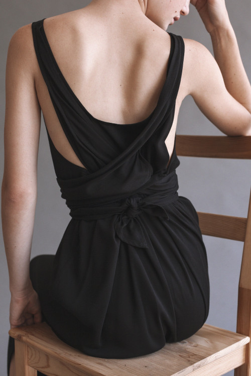 northmagneticpole:Tie Dress in Ink-Shaina Mote