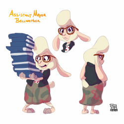 dedoarts:  More Zootopia doodles with Assistant Mayor Bellwether. Do need more refs of her concept art. 