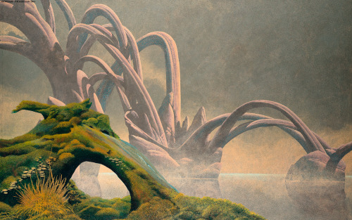 rene-art: photographyartanddesignblog: Roger Dean Unf I love Roger Dean’s surreal landscapes.