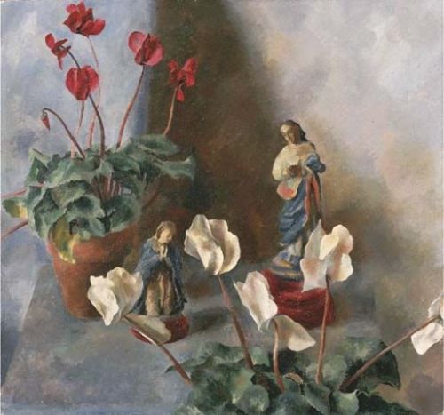 Henriette Wyeth (American, 1907–1997)Cyclamen and Santos