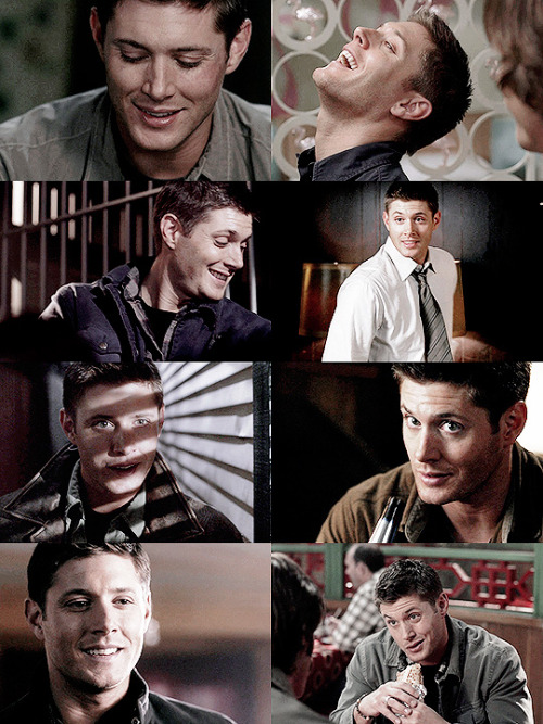magic-is-in-the-words: DEAN APPRECIATION WEEK | SUNDAY → a set dedicated to DeanDean + smiling.  You’re marching to war Nothing but a smile Painted on your lips Like an armor.  And you can only hope That it will convince them That you’re not scared.