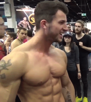 shreddedgifs:everyone wants to touch Andre Andre Merzdorf
