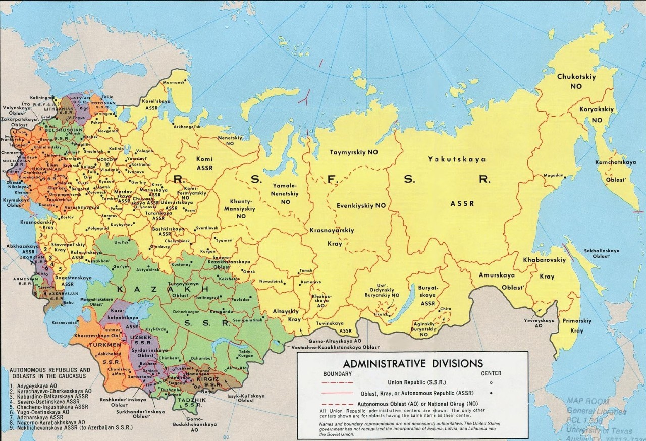 Russia and central asia map