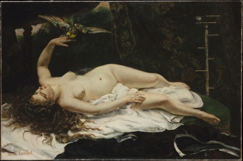 La Femme au Perroquet, or Woman with a Parrot (1866) - Gustave Courbet - Metropolitan Museum of Art,