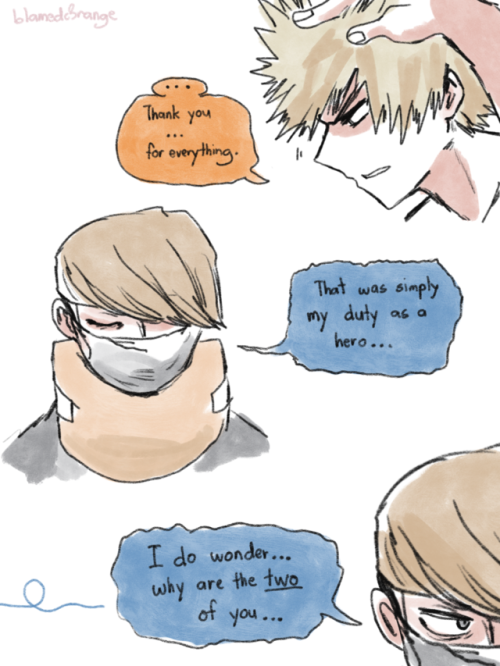blamedorange:  After seeing Best Jeanist scold Mt.Lady in that rescue mission, I had the urge to draw the shitty cousins with tired mentor [uncle? Dad? Dad jeanist.]