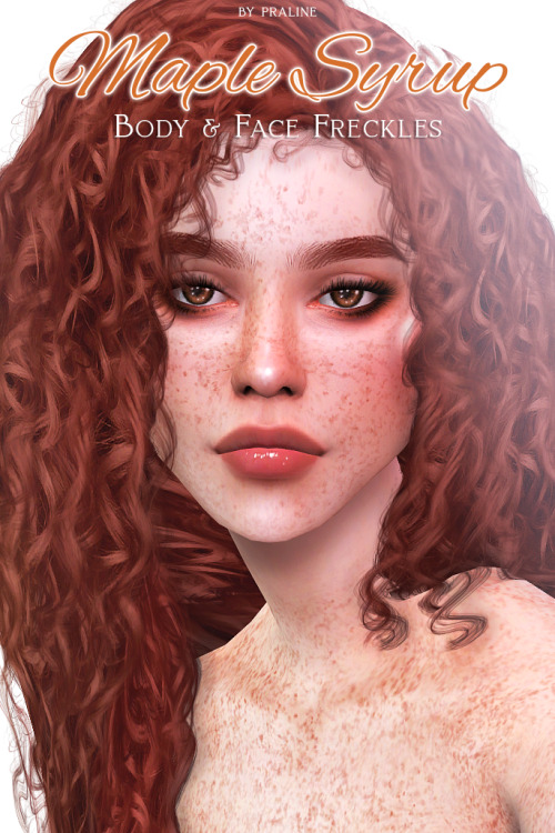 pralinesims: I was totally in mood to make some cute freckles!! So, here is a big set out of two fil