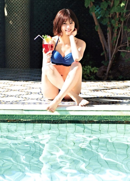 nichijounogi46:Deep Blue Bikini with Nanasemaru 😇💕 adult photos