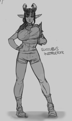 hemlockgrimsby:  I’ve been doing prompts as warmup on stream recently, today’s was  SUCCUBUS INSTRUCTOR picarto.tv/Grimsby 