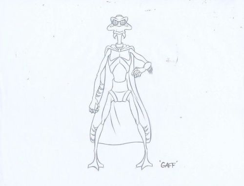Model sheets and other production artwork from the 1980s animated series, Star Wars: Droids: The Adv