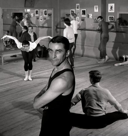 frenchvintagegallery: Rehearsal with the choreographer Maurice Béjart, 1960by  Robert Doisneau