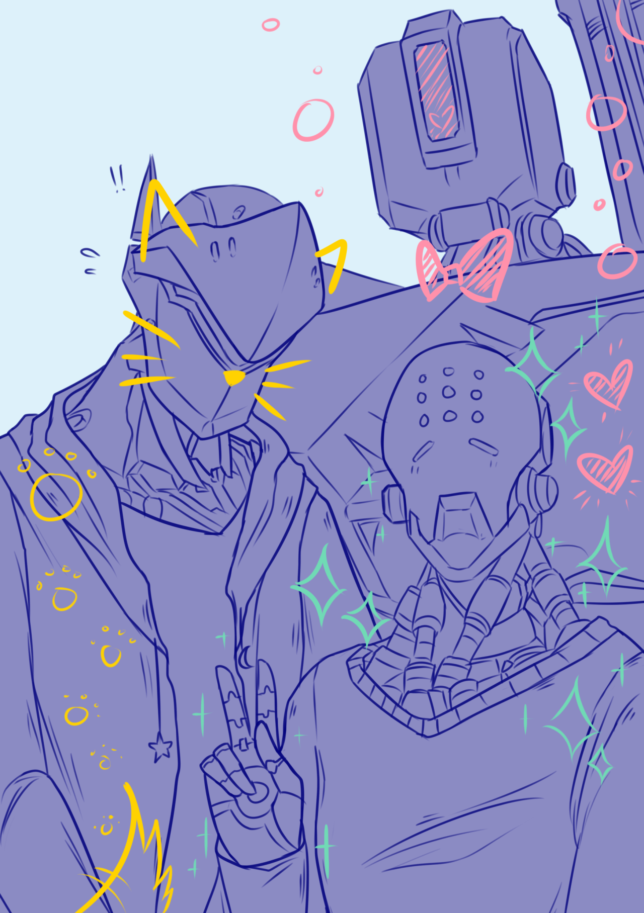azuriteseagate:  ROBOYS &lt;3 last Blue Con print :3c my hands hurt so much rn(but