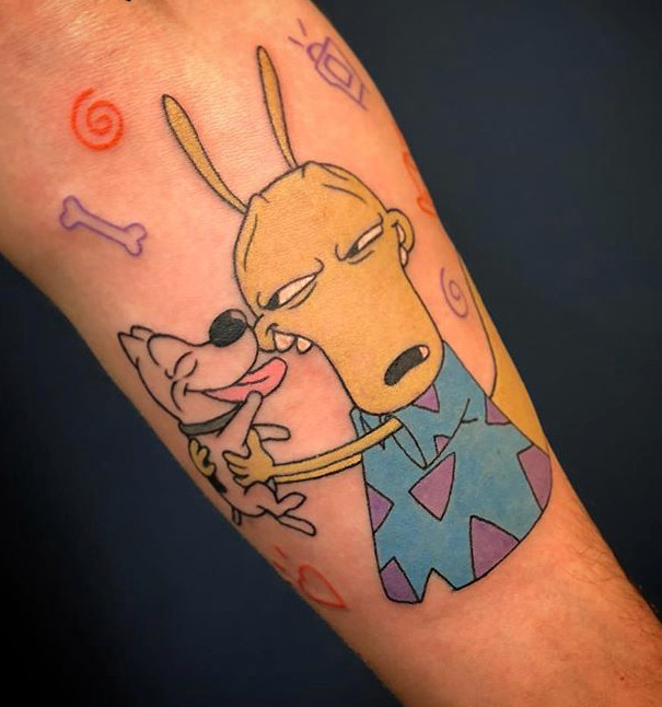 fuckyeahtattoos:  Rocko’s Modern Life tattoo  Done by Cookie at Graceland Tattoo