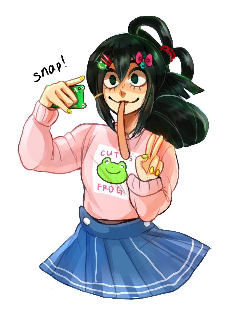 spitsplash:  MMore things, feat kacchan w/ glasses and casual tsuyu 