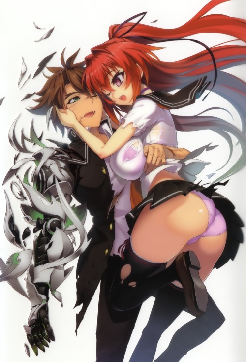 ass bra cameltoe mecha naruse mio ookuma nekosuke pantsu see through seifuku shinmai maou no testament thighhighs tojo basara torn clothes | #326265 | yande.re