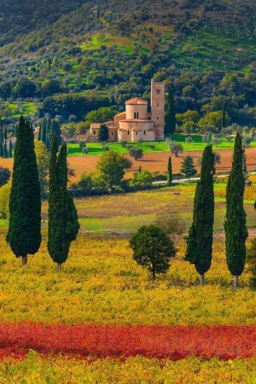 palecolorinfluencer:  The Abbey of Sant'Antimo (Abbazia di Sant'Antimo), Tuscany, Italy.