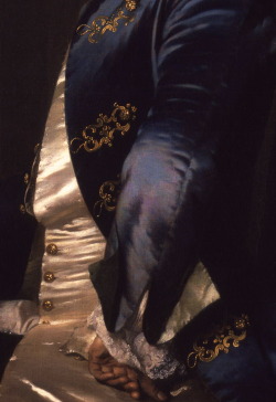 Sir Thomas Robinson, 1st Baronet, Frans van der Mijn, 1750. Detail. 