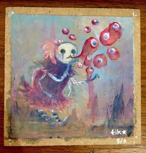 acrylic on mdf. 10x10gonna try to paint on a bigger board next time