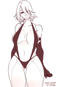 buck-satan:  Short haired lewd A2 commission