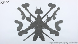 inkblotoftheday-blog:  Inkblot #271Instructions: Tell me what you see.-Enjoy