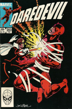 Daredevil No. 203 (Marvel Comics, 1984). Cover art by John Byrne. From