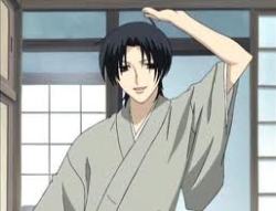 Name: Shigure Sohma Anime: Fruits Basket Occupation: Writer Curse Year: Dog Age: 26 - 28 Shigure is a pervacious, laid-back, and oddly sinister man. He is very dark-natured and cunning, borderline cruel but due to his loyalty to Akito. He does have a