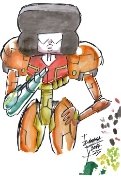 jesuszuloaga:  Garnet doodle remastered in HD, I know I just fucked it up sorry c: I just needed to practice watercolors